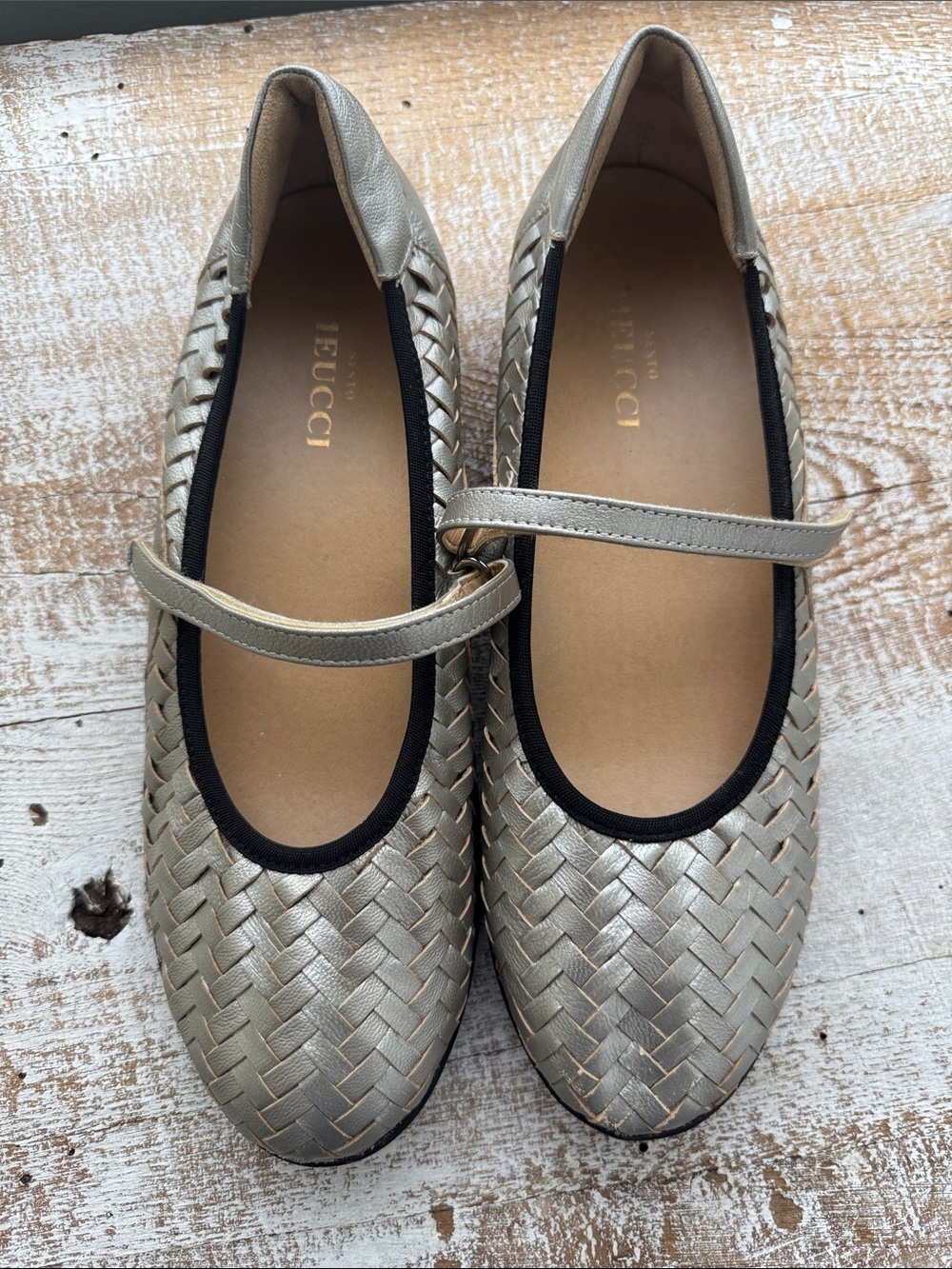 Sesto Meucci woven leather Maryjanes. 9